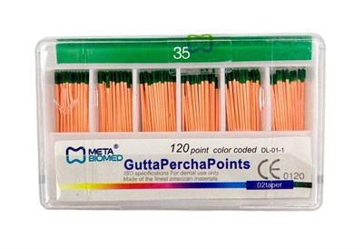 Гуттаперчевые штифты № 35, 120шт Мета Китай Г0235