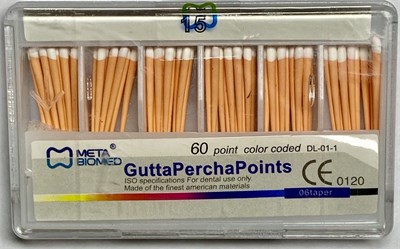 Гуттаперчевые штифты кон 06 № 15, 60шт  Мета Китай Г0615