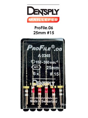 Профайлы 06 15/25мм, 6 шт Dentsplay, Швейцария ProFile.06 №15/25mm