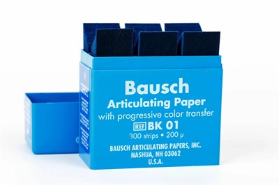 Бумага артикуляционная синяя ВК 01, 200 мкр, 300л в пластмассовом контейнере / Bauch Бум.артВК01Бауш