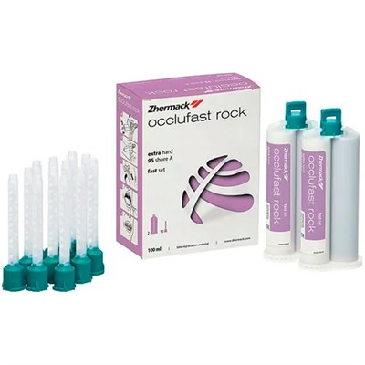 Occlufast Rock - силикон-А  для регистрации прикуса, (2*50 мл) / Zhermack Силикон -А Occlufast Rock